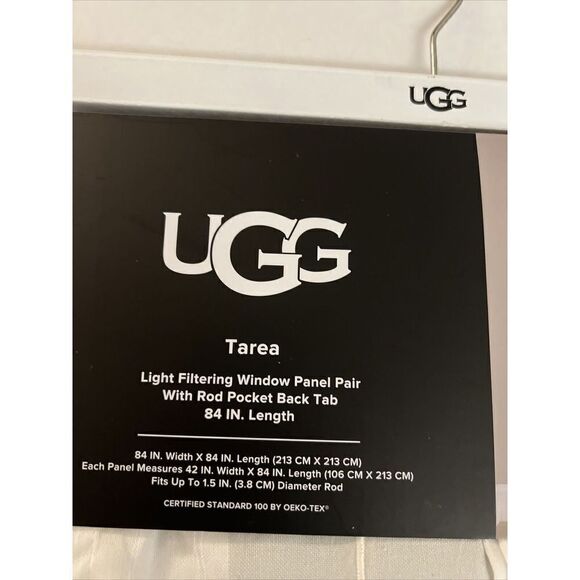 UGG Tarea Set 2 Light Filter Window Panels/Curtains Rod Back Tab Gray Violet 84" - Picture 3 of 7